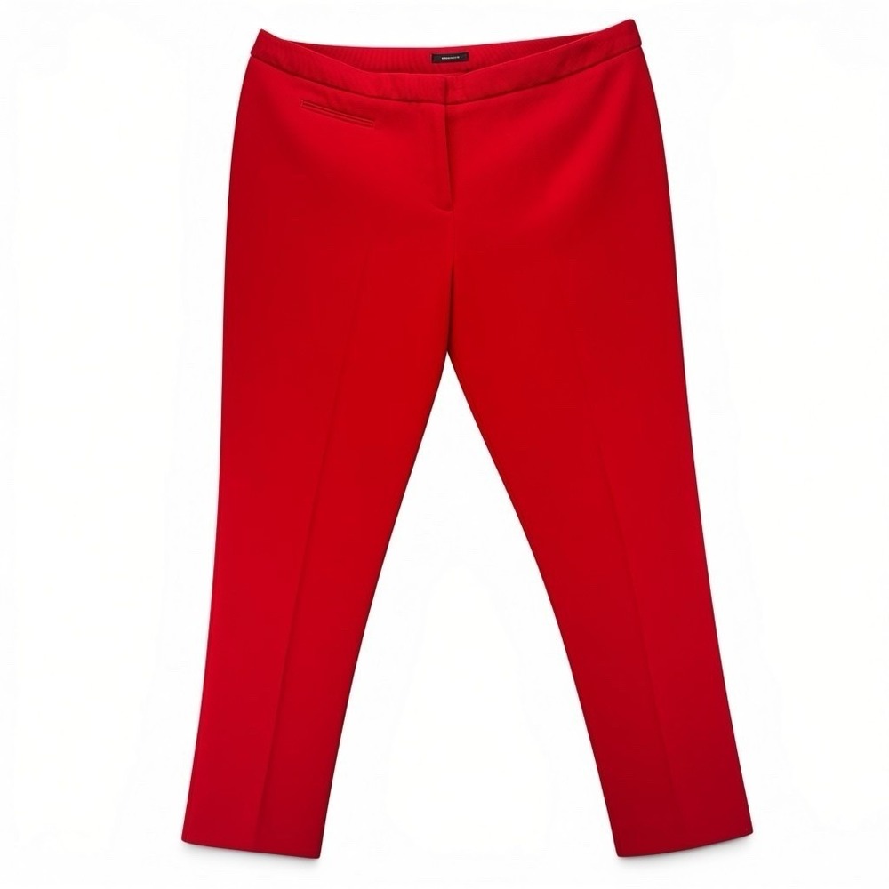 Worthington Modern Fit Pants Womens 10P Red Slim Ankle‎ Career Stretch Petite